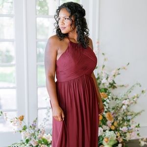 Revelry Mackenzie Bridesmaid's Dress in Marsala, Size 16
